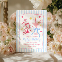 Ein bisschen älter Whimsical Martini Geburtstag