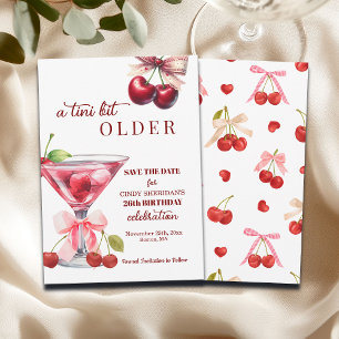 Ein bisschen älterer Cherry Martini zum 26. Geburt Save The Date