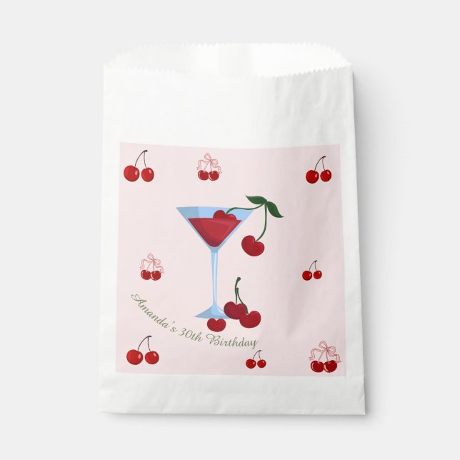 Ein bisschen älterer Cherrytini-Geburtstag Geschenktütchen (Vorderseite)