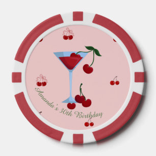 Ein bisschen älterer Cherrytini-Geburtstag Pokerchips