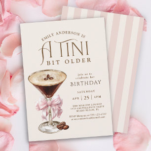 Ein bisschen älterer Espresso Martini Geburtstag f Einladung