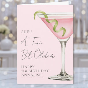 Ein bisschen älterer Martini Alles Gute zum Geburt Karte