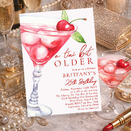 Ein bisschen älterer Martini-Cocktail Geburtstag f Einladung