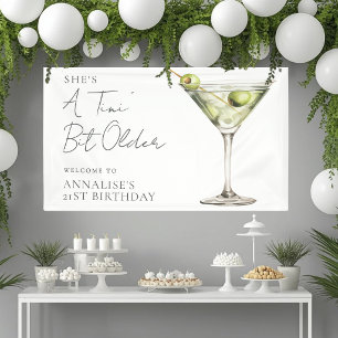 Ein bisschen älterer Martini Geburtstags-Party-Wil Banner