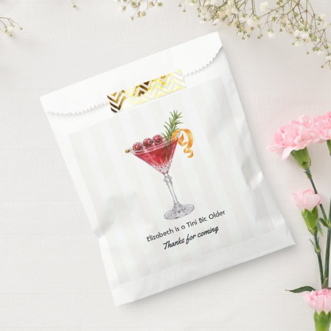 Ein bisschen älterer Martini-Geburtstagsfeier Geschenktütchen (Versiegelt)