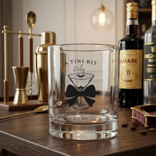 Ein bisschen älterer Martini-Geburtstagsfeier Whiskyglas