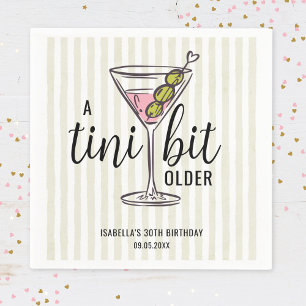 Ein bisschen älterer Martini-Themen-Geburtstag Serviette