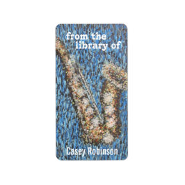 Ein bisschen blaues Buchzeichen Adressaufkleber