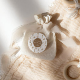 Ein bisschen Bunny ist auf der Way Brown Neutral B Runder Aufkleber