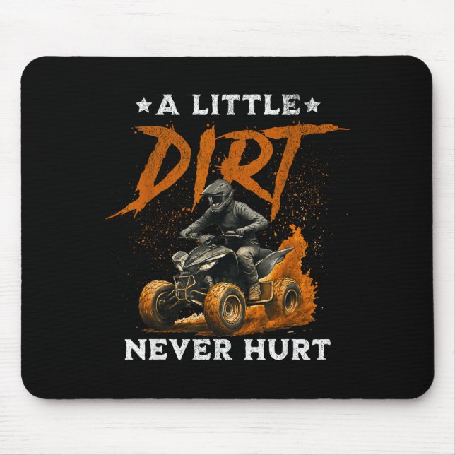 Ein bisschen Dreck hat lustige Quad-4-Rad-ATV-Fahr Mousepad (Vorne)