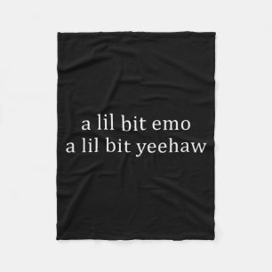 Ein bisschen emo, ein bisschen yeehaw lustiger Spr Fleecedecke