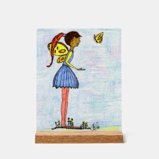 Ein bisschen Fee und Schmetterling Acrylschild