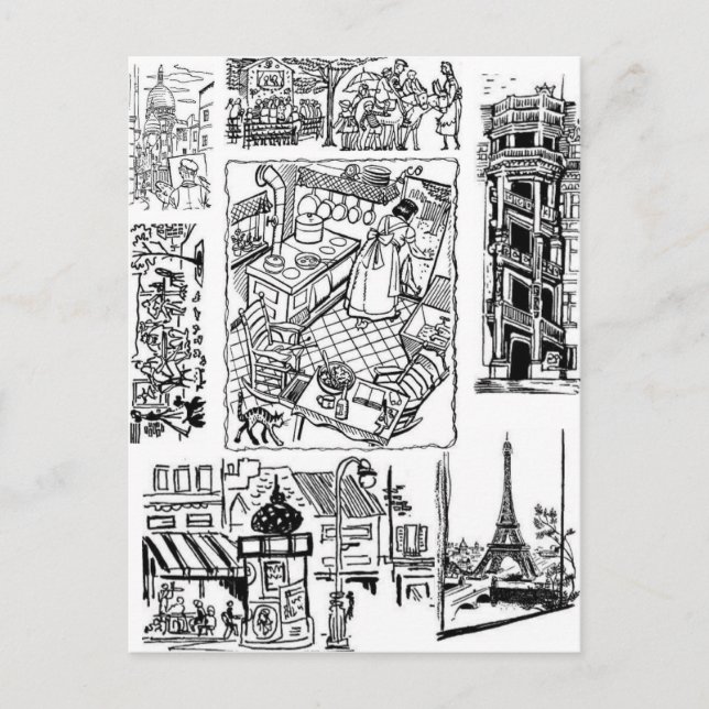 Ein bisschen Frankreich Postkarte (Vorderseite)