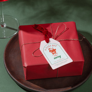 Ein bisschen fröhliche Weihnachten Santa Claus Geschenkanhänger