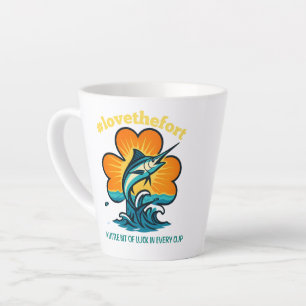 Ein bisschen Glück in jeder Latte-Tasse Milchtasse