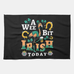 Ein bisschen irisch heute St. Patrick's Day Flam Geschirrtuch