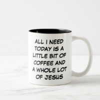 Ein bisschen Kaffee und eine Menge Jesus-Tasse