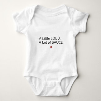 Ein bisschen laut. Viel Sauce. Babys Bodysuit Baby Strampler