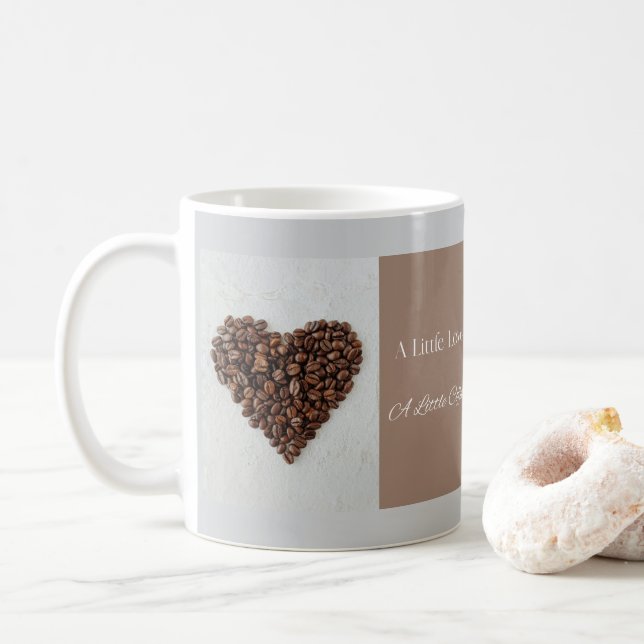 Ein bisschen Liebe Ein bisschen Kaffee, Geschenk f Kaffeetasse (Mit Donut)