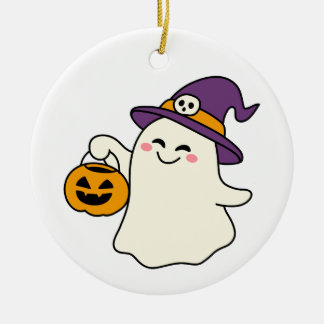 Ein bisschen Magie macht jedes Halloween Keramik Ornament