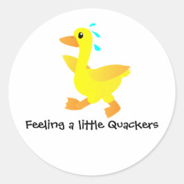 Ein bisschen Quackers Enten Humor Runder Aufkleber