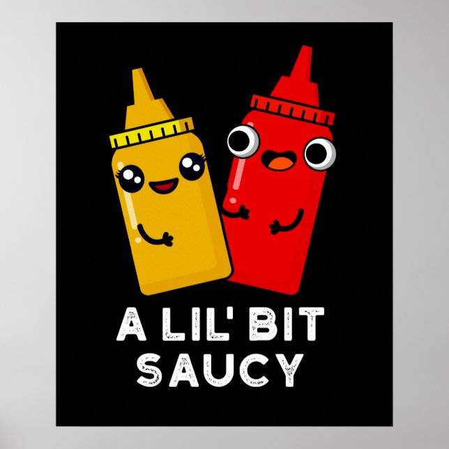 Ein bisschen Saucy Funny Sauce Puck Dark BG Poster (Vorne)