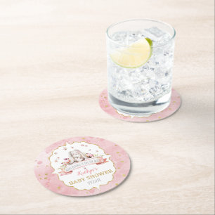 Ein bisschen Sonne ist unterwegs! OsterBaby-Dusche Runder Pappuntersetzer