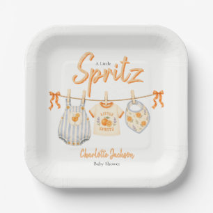 Ein bisschen Spritz Wasserfarbe Babykleidung Papie Pappteller