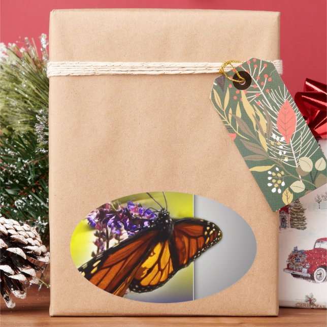 Ein bisschen süß ~ ovale Aufkleber (Feiertag)