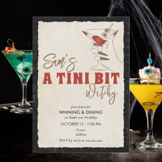 Ein bisschen verhext: 21. Halloween-Cocktail-Gebur Einladung