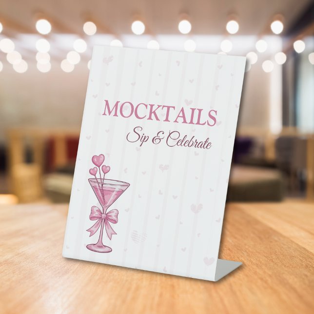 Ein bisschen verlobt Pink Mocktails Bar Schild (Von Creator hochgeladen)