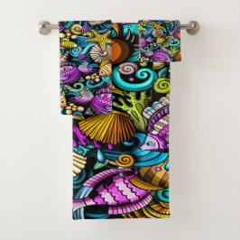 Ein bisschen vom Set mit Farbtupfer am Strand