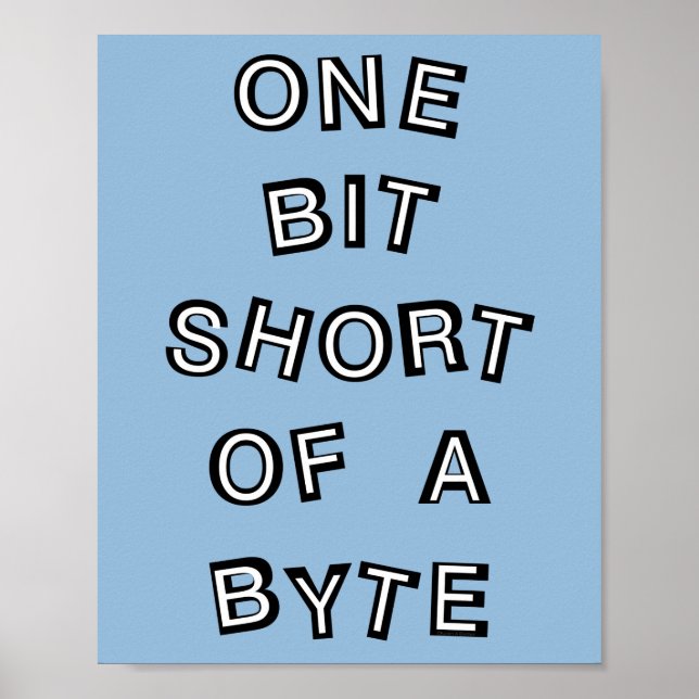 Ein Bit Kurzer Computerprogrammierer Poster (Vorne)