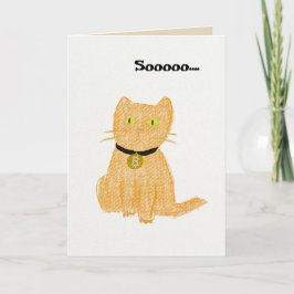 Ein Bitcoin Kitty, glücklich zum Geburtstag! Karte