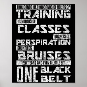 Ein Black Belt Martial Arts Jiu Jitsu Karate Poster