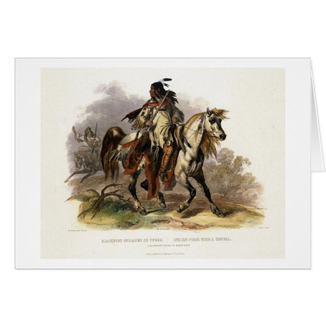 Ein Blackfoot Inder zu Pferd, überziehen 19 von (Vorderseite (Horizontal))