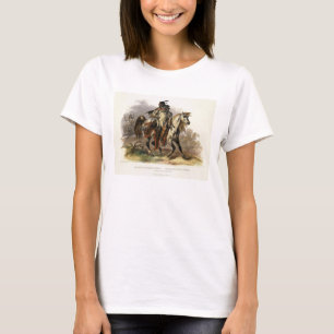 Ein Blackfoot Inder zu Pferd, überziehen 19 von T-Shirt