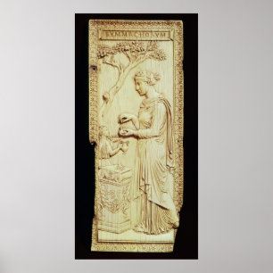 Ein Blatt des Symmachi Diptych Poster