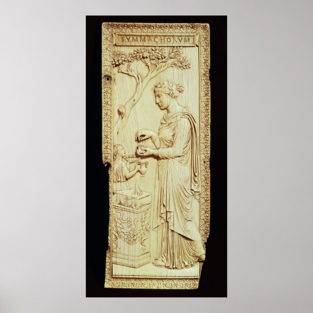 Ein Blatt des Symmachi-Diptychs Poster (Vorne)