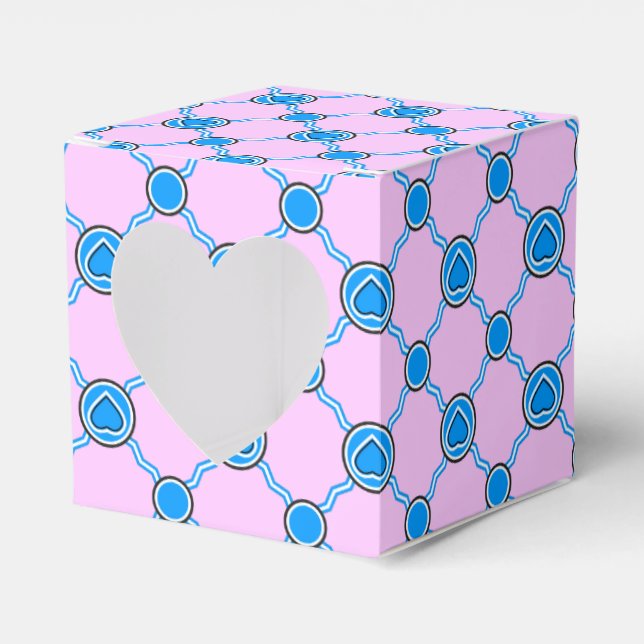 Ein blau weisses Herz Geschenkschachtel (Vorderseite)