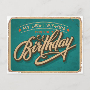 Ein blauer Geburtstag Postkarte