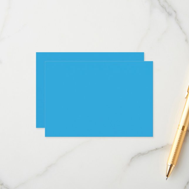 ein blauer Hintergrund mit Begleitkarte (Vorderseite/Rückseite Beispiel)