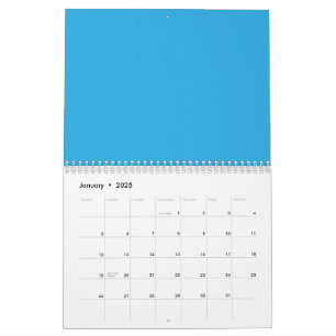 ein blauer Hintergrund mit einer schwarz-weißen Ka Kalender