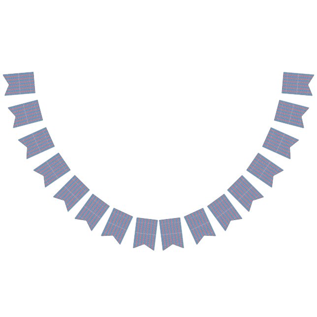 ein blauer Hintergrund mit roten und weißen Motive Wimpelkette (Alle)