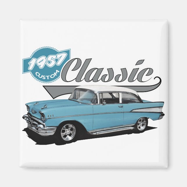 Ein blauer Klassiker Magnet (Vorne)