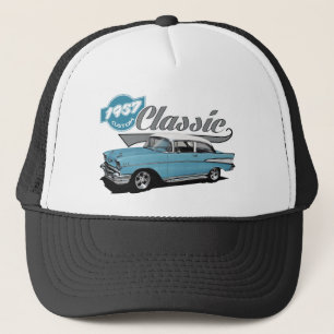 Ein blauer Klassiker Truckerkappe