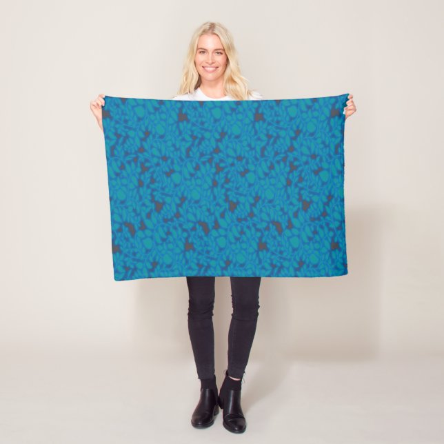 ein blauer und schwarzer Hintergrund mit einem Mus Fleecedecke (Beispiel)