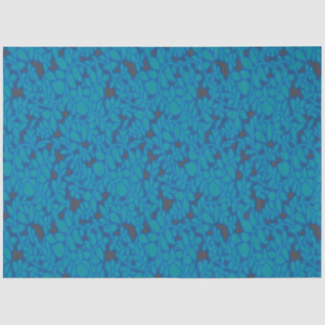 ein blauer und schwarzer Hintergrund mit einem Mus Seidenpapier (Vorderseite)