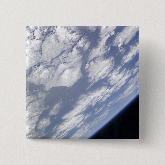 Ein blauer und weißer Teil der Erde Button (Vorderseite)
