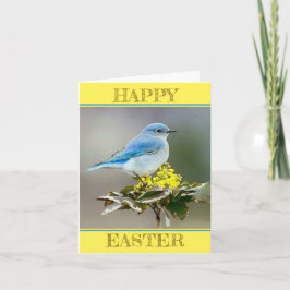 Ein Blauer Vogel im Frühling Karte